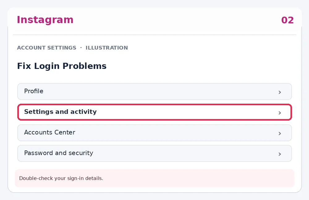 Illustrative Instagram interface for desktop, step 2; actual interface may differ