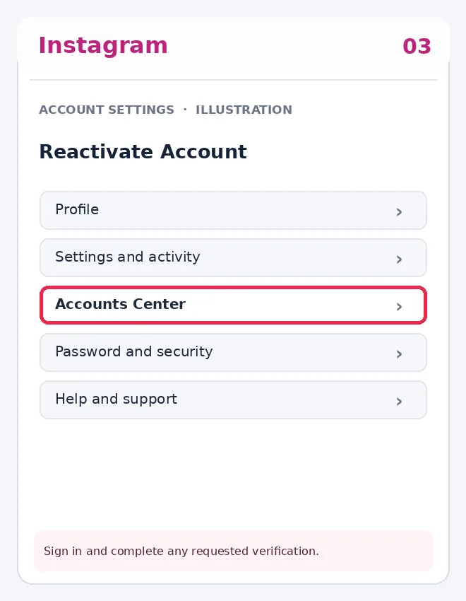 Illustrative Instagram interface for mobile, step 3; actual interface may differ