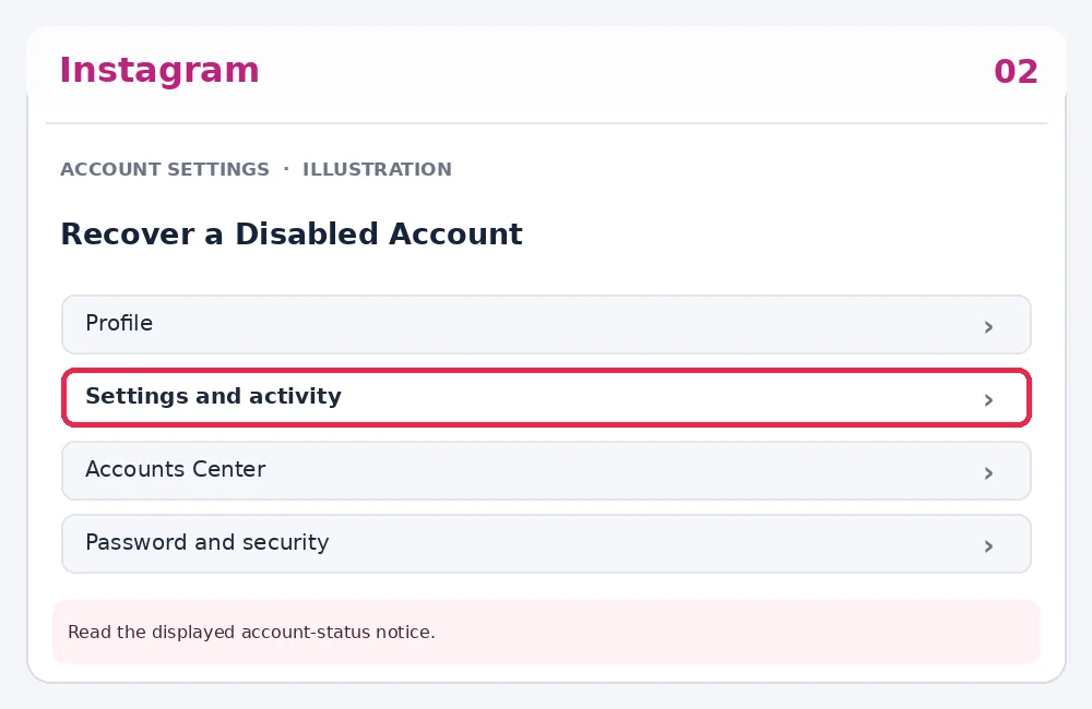 Illustrative Instagram interface for desktop, step 2; actual interface may differ