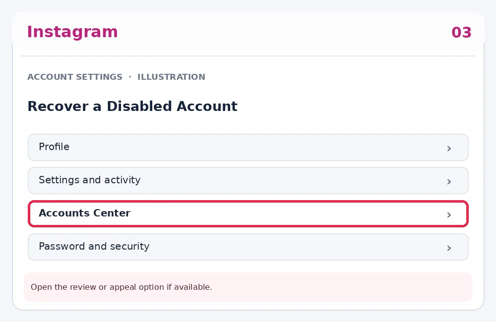 Illustrative Instagram interface for desktop, step 3; actual interface may differ