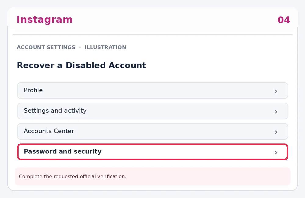Illustrative Instagram interface for desktop, step 4; actual interface may differ