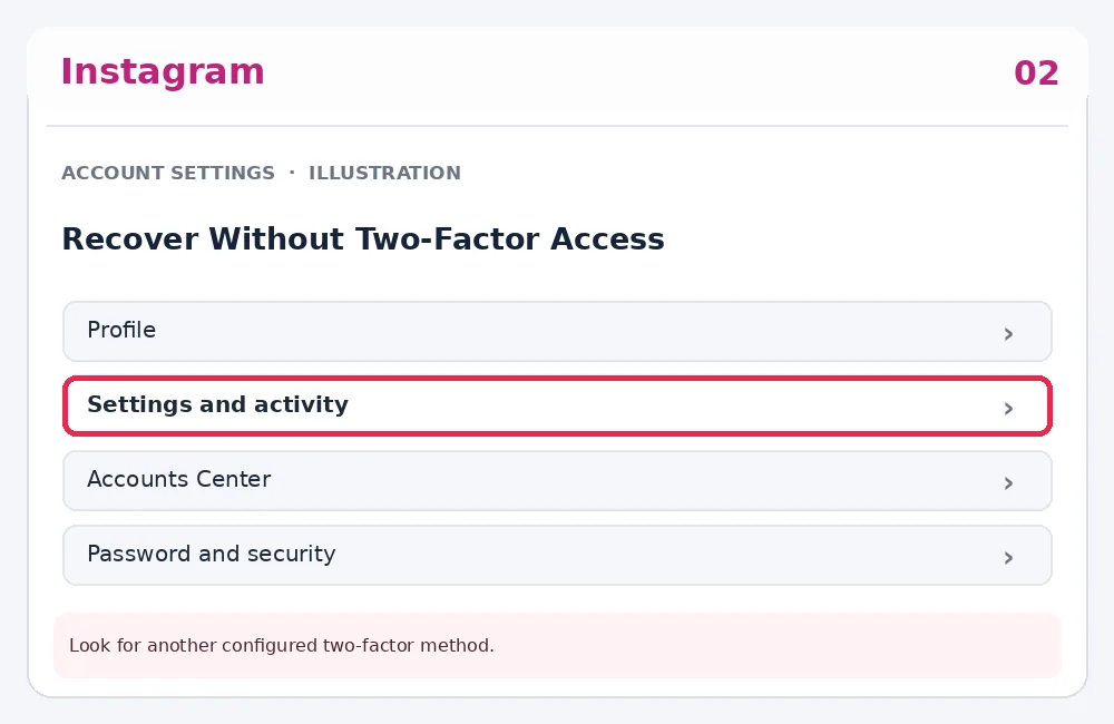 Illustrative Instagram interface for desktop, step 2; actual interface may differ