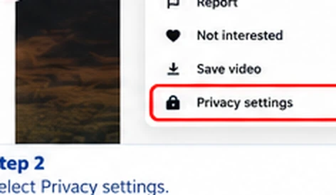 Illustrative TikTok interface for desktop, step 2; actual interface may differ