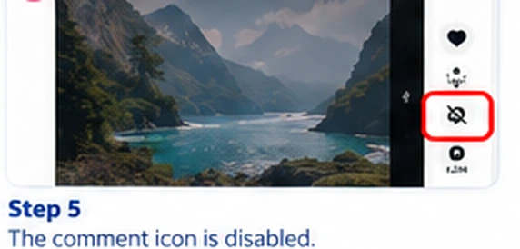 Illustrative TikTok interface for desktop, step 5; actual interface may differ